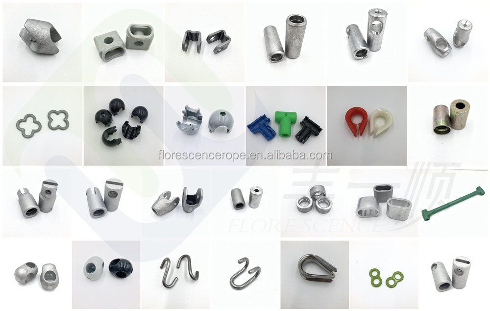 16mm 6 Strand PP Combination Rope With Steel Wire Core For Climbing Net