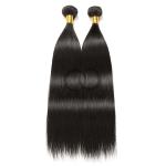 Natural Black Straight Remy Human Hair Bundles Sew In Weave Bundles Brazilian