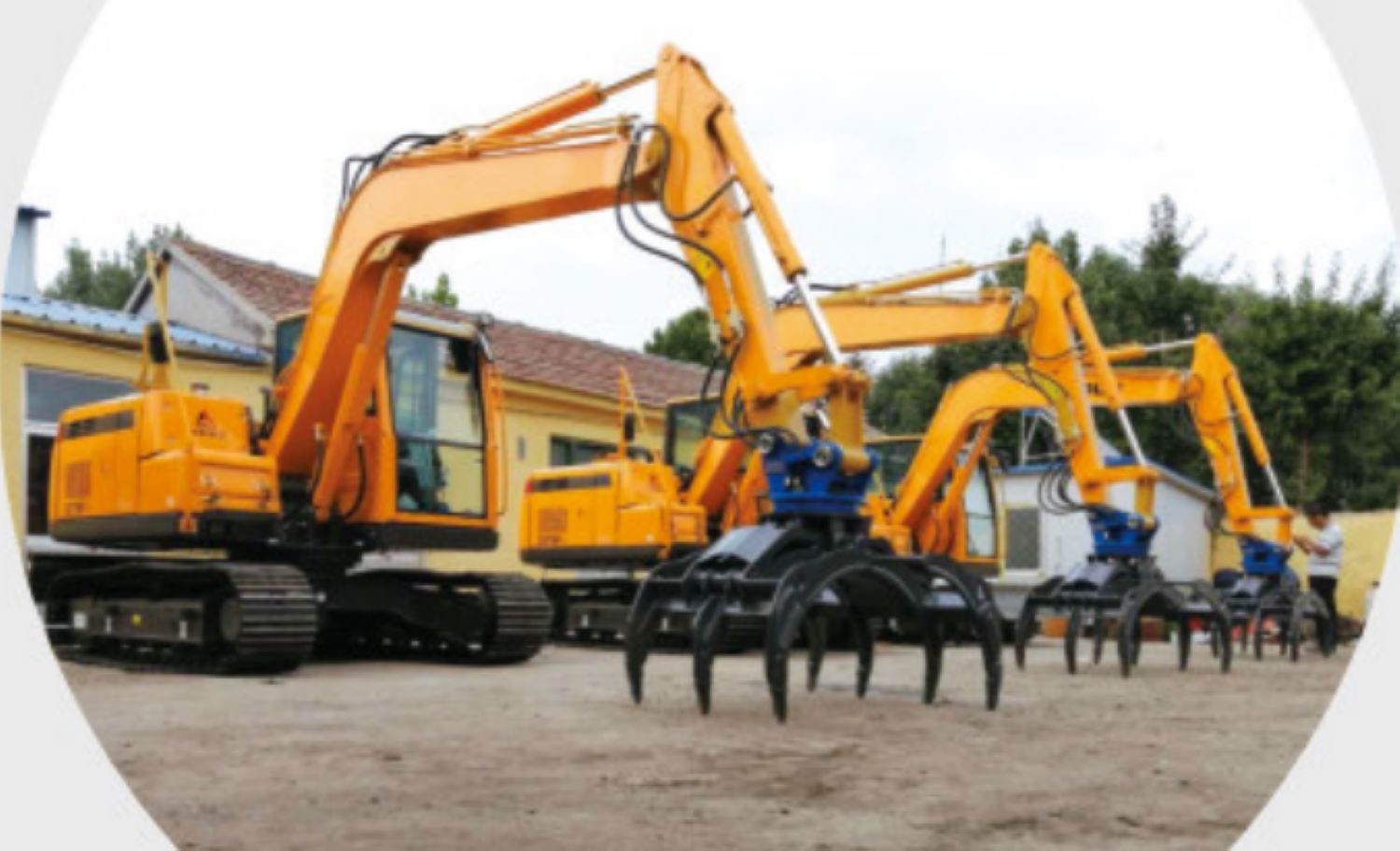 Durable Grass Grabbing Machine Customized For Excavator