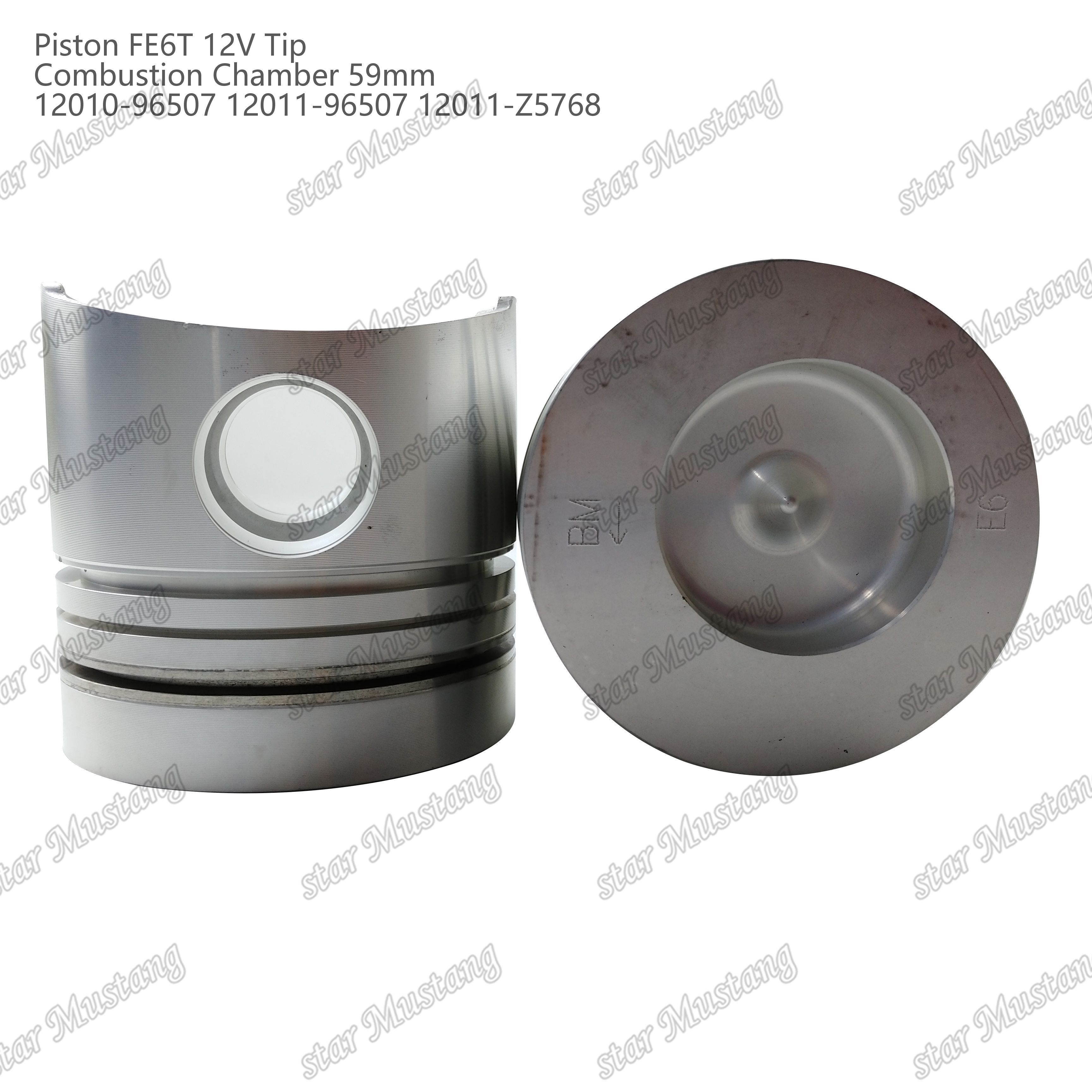 FE6T Engine Piston 12V Chamber Size 59mm 3x2x4mm 12010-96507 12011-96507 12011-Z5768 For Nissan Engine Spare Parts