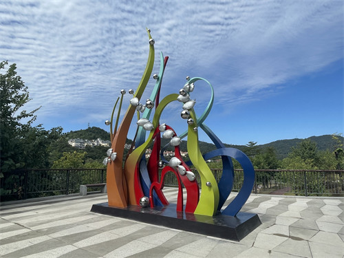 Mirror Modern Metal Art Fish Sculptures Polished For Garden Decoration
