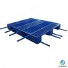 Buy cheap Blue 3 Runners Heavy Duty Plastic Pallet Steel Block Style 1300*1100*160mm from wholesalers