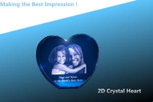 Quality Mother's Day Heart/crystal heart/3D laser engraving crystal heart/crystal 2d heart wholesale