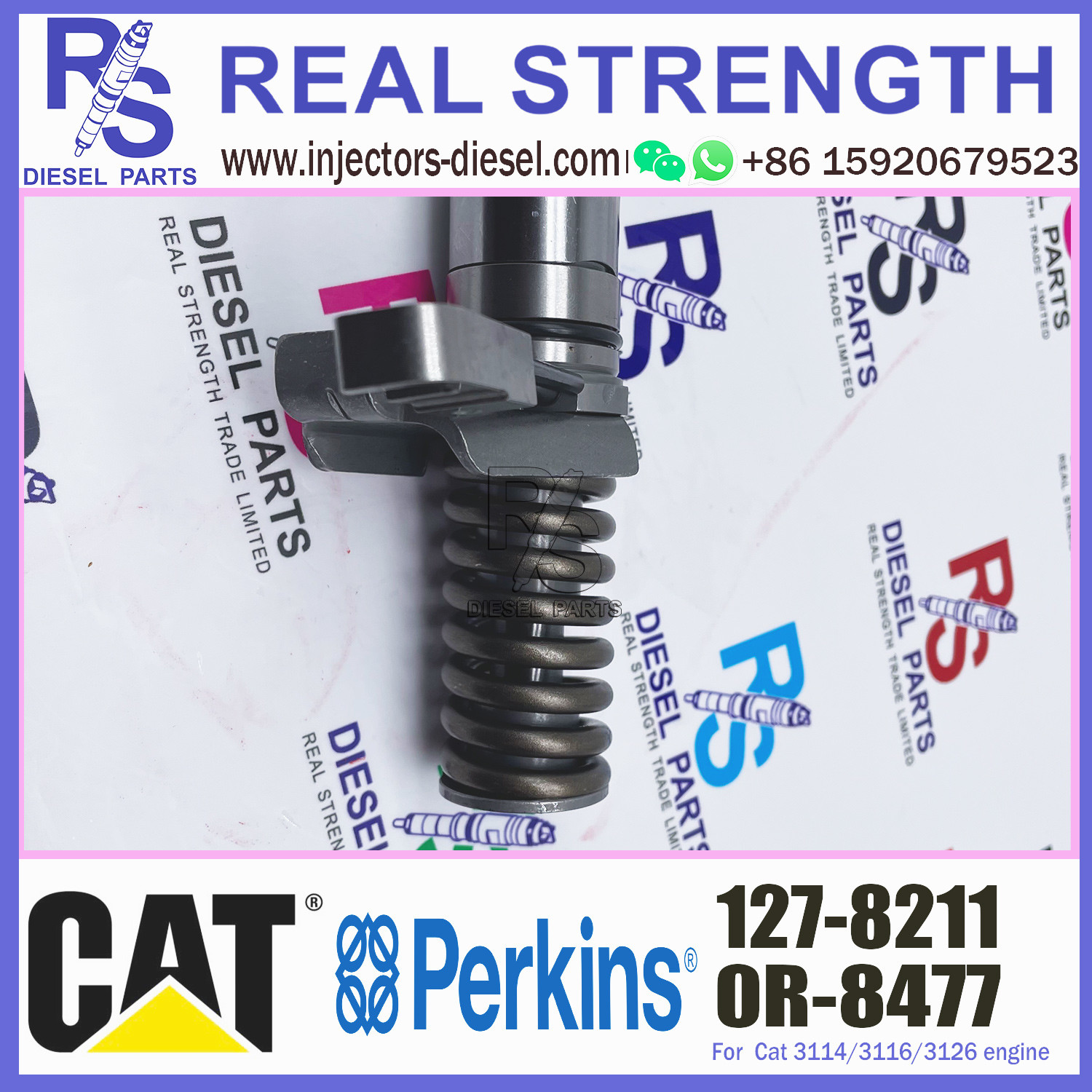 Diesel Fuel Injector 127-8222 127-8211 127-8218 Made In China New Injector 0R8461 0R8477 0R8684 For Excavator