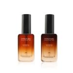 30ml Glass Foundation Bottle Gold Lotion Pump Square Skin Care Packaging