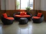 4pcs poly rattan pool furntiure