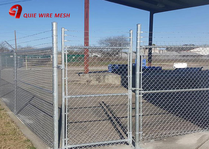 Hot Dipped Galvanized Chain Link Fence Slats / Panels Heavy Duty Sliding Gates 5 Foot
