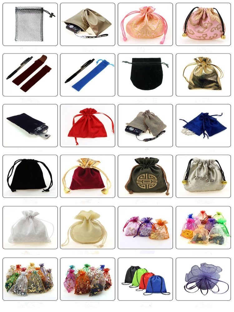 factory price beautiful cheap gift organza drawstring bag gift pouch Jeweller bag