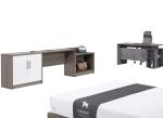 Melamine Laminated Hotel Contract Furniture , Apartment Bedroom Sets