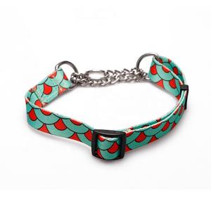 Quality Polyester Personalized Pet Collars Adjustable Buckle Chain Pet Dog Collar wholesale