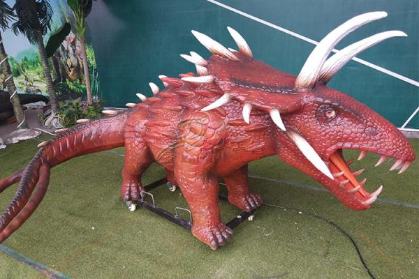Outdoor Amusement Realistic Animatronic Dinosaur Triceratops For Kids