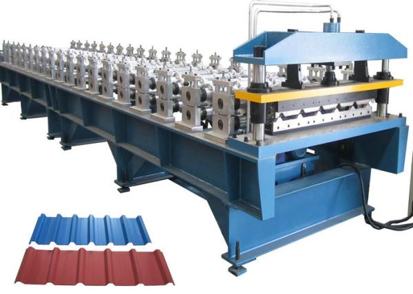 Roofing Sheet Roll Forming Machine , Roofing Corrugated Sheet Roll Forming