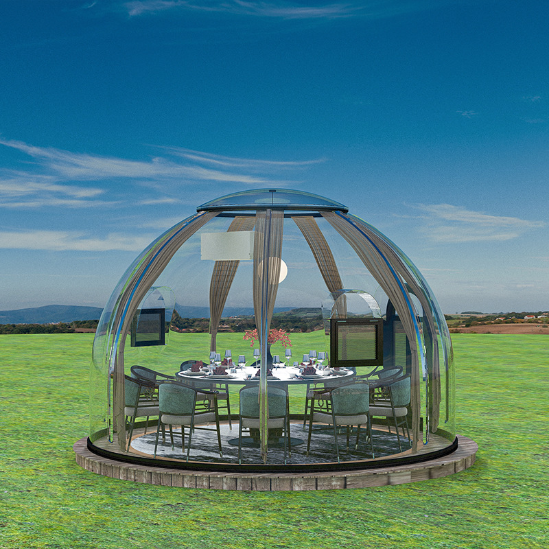 Camping Home One room one bathroom transparent star empty room Windproof rain outdoor camping tent restaurant dessert house