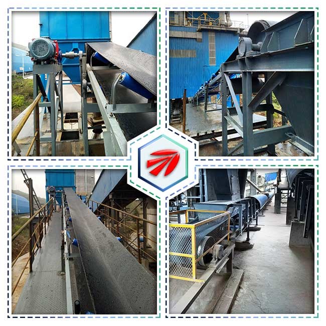Economic And Reliable Inclined Belt Conveyor Conveying Capacity 50ton Per Hour