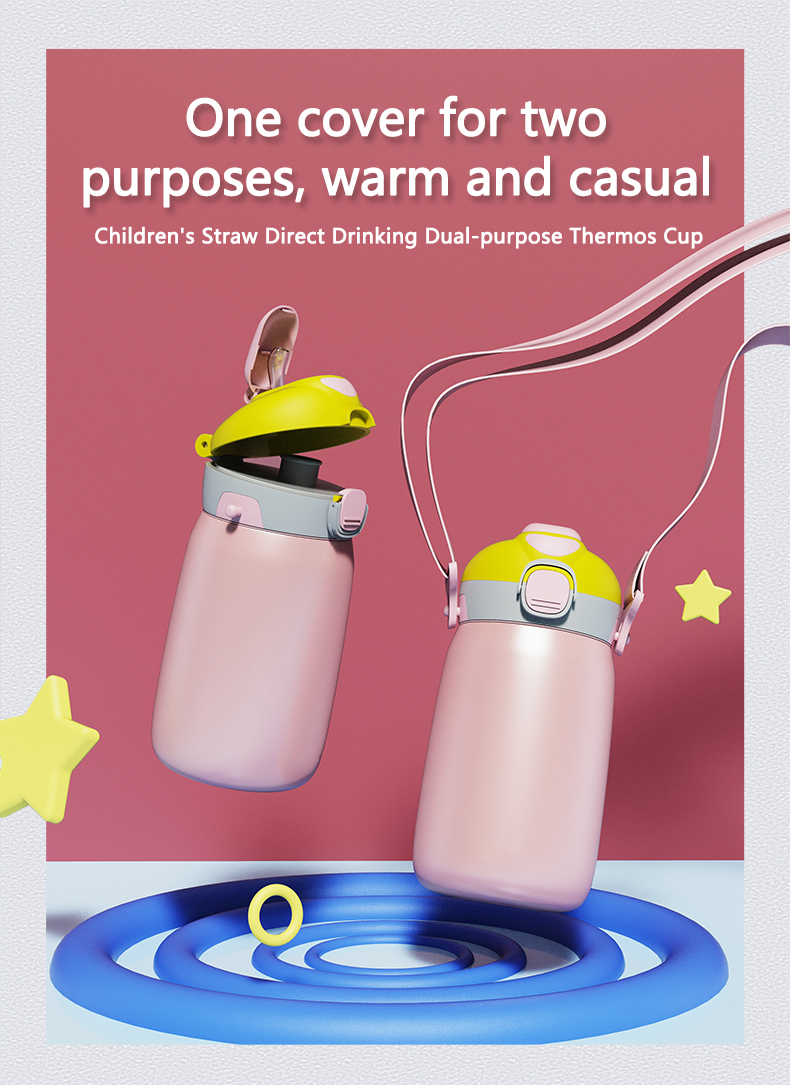 Stainless Steel Cartoon Thermos Flask Kids Water Bottles Outdoor Activities Childrens Water Bottle
