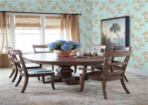 Quality Washable Paper Backed Fabric Wallpaper , Contemporary Floral Wallpaper wholesale