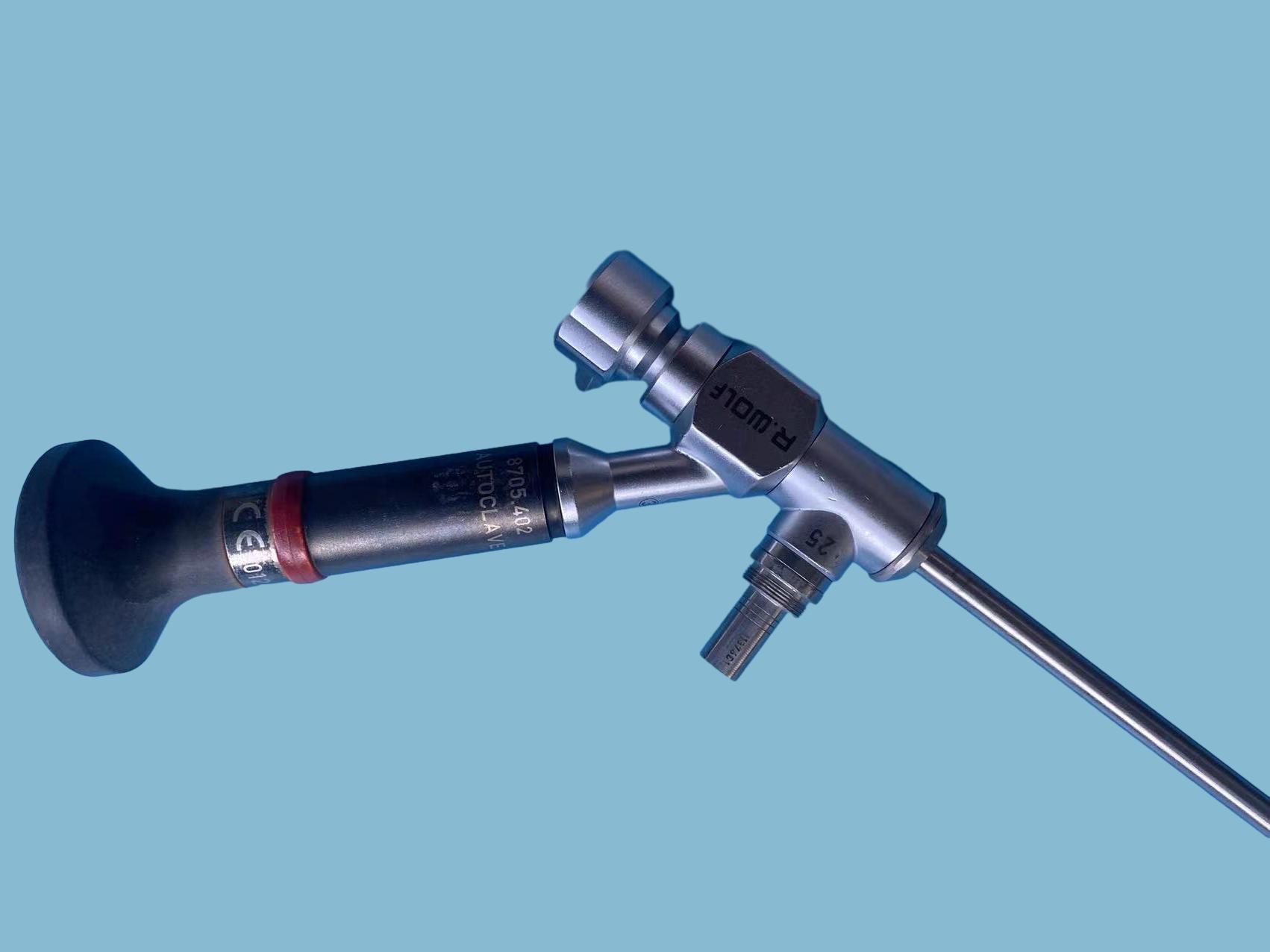 8705.402 Rigid Ureteroscopy Female Male 10 Degree Fov 425mm 130 Degree Tip Xenon Lamp