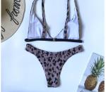 Womail Alluring Biquini Leopard Printed Bikini Push-Up Padded Swimwear Women's