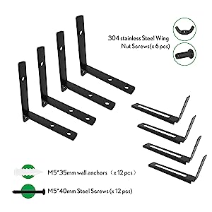 Wall Mount Window Box Bracket with Adjustable Butterfly Design and Customized Plating