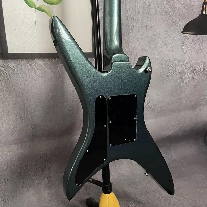 Custom B.C. Rich Chuck Shuldiner Stealth Blue Electric Guitar Open Pickups FR Bridge