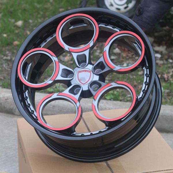 factory 18'' 19'' 20'' 21'' 22''colorful 2pcs concave big lip forging alloy