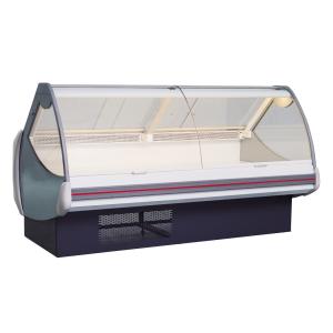 Quality Fan Cooling Deli Display Fridge Front Lift Up Curved Glass Door With CE wholesale