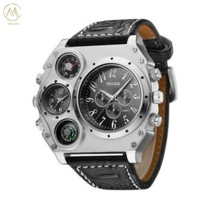 Quality New Sport Watches Men Super Big Large Dial Male Quartz Clock Decorative Thermometer Compass Luxury Men's Wrist Watch wholesale