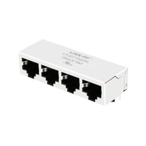 Quality Tab Down Without LED 1X4 Port Shielded RJ45 Jack Connector without Integrated Magnetics wholesale
