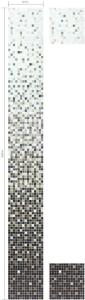 Quality Black to white variation dressing room decoration mosaic gradation pattern wholesale
