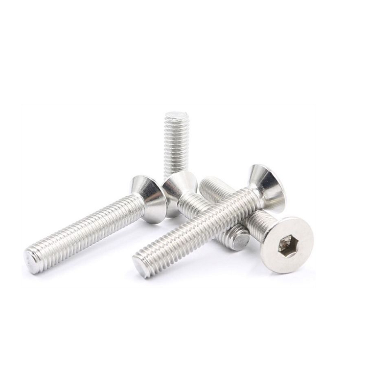 Flat Head Hex Socket Screws DIN 7991 Stainless Steel 18-8 with ISO9001 2015 Certificate