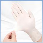 Textured Disposable White Powder Free Nitrile Gloves Skin Friendly