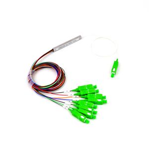 Quality CATV Telecom Fiber Optic PLC Splitter 1x8 Mini G657A1 SM wholesale