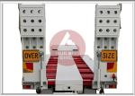 100T Heavy Duty Trailer Double Speed , Gooseneck Flatbed Trailer 13000x3000x1550