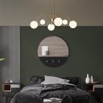 Nordic wrought iron chandelier Golden Glass Ball Ceiling sputnik chandelier(WH