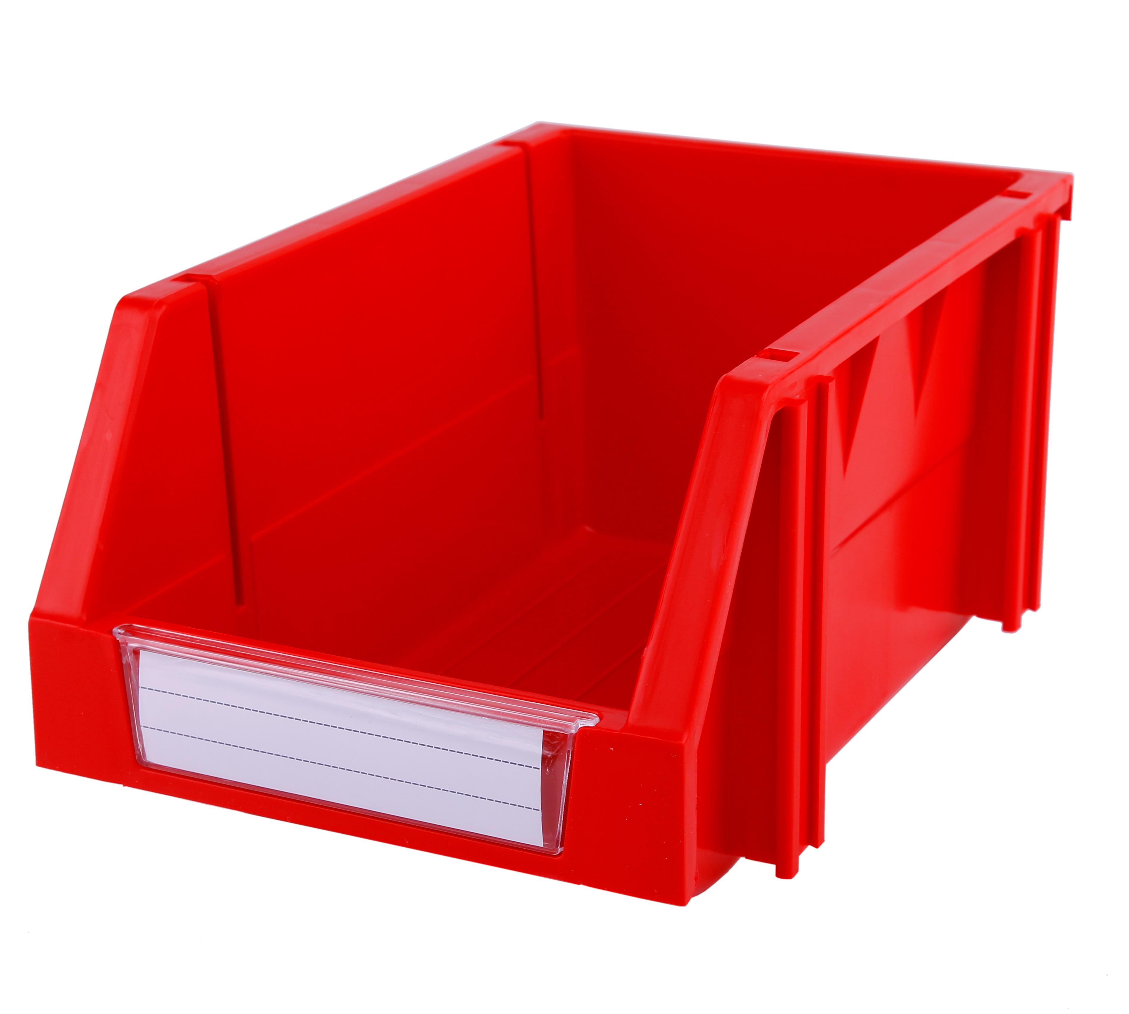 128x222x59mm Supermarket Plastic Shelf Bin Industrial Multi Function Storage Bin
