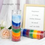 Glass Jar Scented Rainbow 7 Day Prayer Chakra Candles