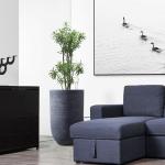 Fiber Grey Clay Flower Pots