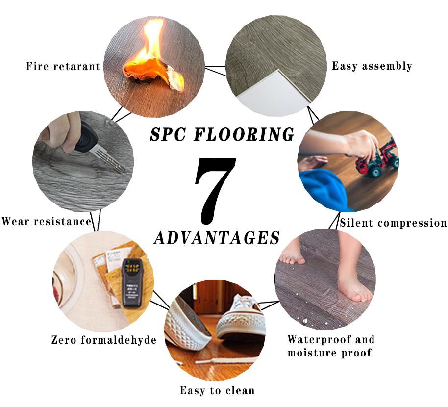 6''x36' Spc Royal Floor Spc Stone Plastic Lock Floor Spc Flooring