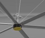 5.5M 0.75KW Big Size High Volume Low Speed Fans