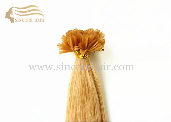 Hot Selling Pre Bonded Hair Extensions - 22" Golden Blonde Pre Bonded U Tip Hair