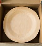 Natural Reusable Bamboo Wooden Plates Biodegradable 7" 9" 10" For Cake Bread
