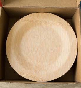 Quality Natural Reusable Bamboo Wooden Plates Biodegradable 7&quot; 9&quot; 10&quot; For Cake Bread wholesale