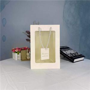 Quality Christmas Paper Gift Bags With Clear PVC Window wholesale