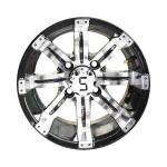 12x7 14x7 Machined Glossy Black Aluminum Wheels For Golf Cart
