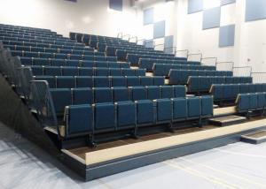 Quality Rise Mounted Retractable Grandstand With Leather / Fabric Upholstery wholesale