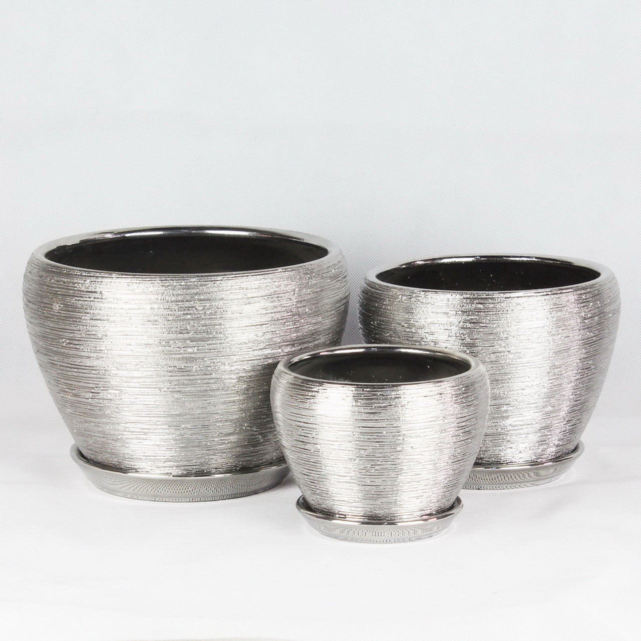Customized Round Ceramic Pots Wide Selection Drainage Included