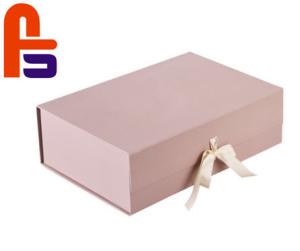 Quality Pink Color Elegant Design Jewelry With Beautiful Satin Cardboard Gift Boxes wholesale