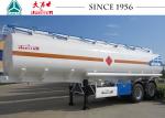 24000 Liters Fuel Transport Trucks , Two Axle Trailer With Spring Suspension