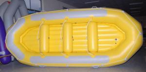 Quality 470 Cm 12 Person Inflatable Raft , Heavy Duty PVC Inflatable Drift Boat With Double Airmat wholesale