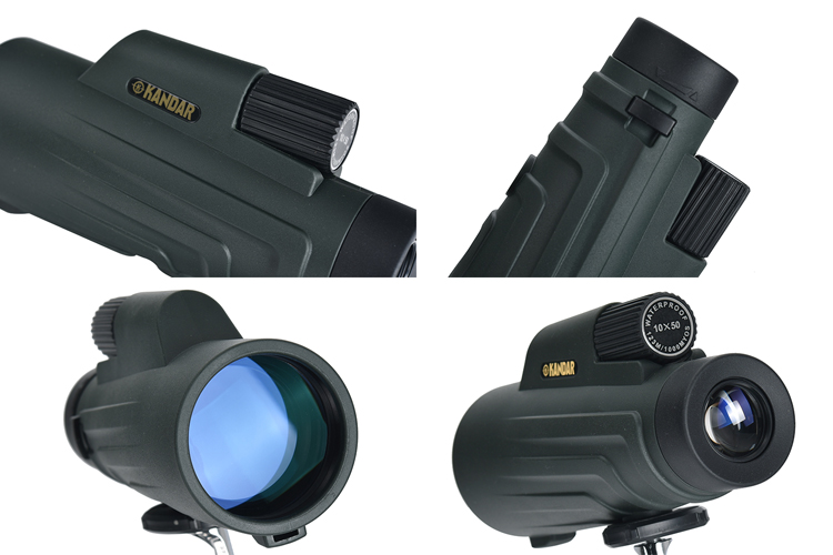 Waterproof Green 10X50 Monocular for Hunting and Sports Watching Outdoor Activities